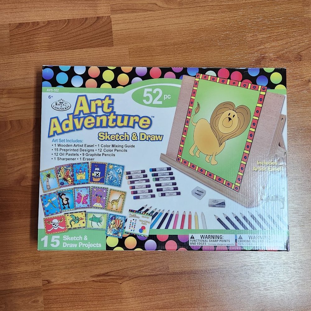 Art Adventure Sketch & Draw 52pc kit, Model# AVS-552 by Royal & Langnickel